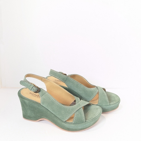 NWOT Sundance suede wedge sandals - Picture 15 of 16